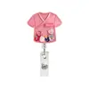 Identificador giratorio para uniforme médico y biberón, clip retráctil giratorio para insignia de acrílico, portaplacas de identificación médica, hebilla de fácil extracción