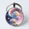 Taiji Bagua Tigre/Dragón/Flor Tiempo Gema Llavero Colgante de Llave Nuevo Europeo y Americano Joyería