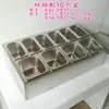 Loja de milk tea aço inoxidável 1/9, 1/6 pratos de porção caixas de geleia condimento prateleira de armazenamento de alimentos mesa de operação prateleira material bacia
