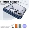 Adecuado para funda de teléfono magnética iPhone Duo, acabado mate transparente con eje central integrado, funda plegable Apple con tacto similar a la piel y protección anticaída