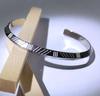 Pulseira Aberta com Padrão Candeng Minimalista Nórdico Padrão Triângulo Joias Casal Pulseira de Aço Inoxidável Ouro Rosa