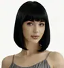 Peruca Bob Curta Reta Feminina com Franja de Ar, Peruca Sintética Completa de 30cm, Moldura Facial, 11 Cores Disponíveis, Peruca com Touca Ajustável de 180g para Uso Diário, Cosplay, Festa, Dropshipping