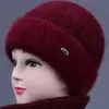 Gorros de Invierno para Personas Mayores, Gorros para Madres, Gorros de Punto Gruesos y Cálidos para el Frío para Señoras Mayores, Gorros de Invierno Engrosados