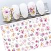 Pegatinas para Uñas de Flores de Primavera Pegatinas para Uñas con Pegamento de Correa de Comercio Electrónico Transfronterizo Pegatinas para Uñas Clase de Flores Pegatinas para Uñas con Letras F728-737