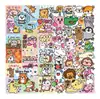 50 Hojas Pegatinas de Cuy Panda Dinosaurio Dibujos Animados Animales Lindos Recompensas para Niños DIY Graffiti Pegatinas para Maletas