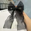 Novo Grampo de Cabelo Estilo Chinês com Pérolas e Strass, Flor de Cabelo da Moda com Laço, Presilha de Mola com Franja Longa para Acessórios de Cabelo Femininos