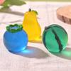 Nova Simulação Grande Fruta Micro Paisagem DIY Ornamento Luminoso Melancia Grande Luminosa Morango Grande Artesanato de Resina