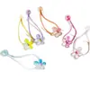 Estilo Coreano Color Cristal Flor Banda de Goma Banda para el Cabello de Niñas Cuerda para el Cabello de Color Degradado Diadema de Alta Elasticidad Diadema Trenzada Linda