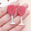 Acrílico Doble Cara Copa Botella de Vino Colgante DIY Decoración de Aretes Adorno Colgante Accesorios Amazon