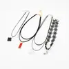 Moda nueva versión coreana de simple doble capa cadena de clavícula de encaje negro joyería de collar corto lindo para mujer venta al por mayor