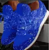 Moda Primavera y Verano 2021 Comercio Exterior Talla Grande Punta Redonda Caña Baja Lentejuelas Zapatos de una Sola Capa para Mujer Estilo Europeo y Americano Deportivo Informal