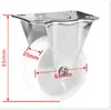 Venta Directa de Fábrica Rueda Giratoria Ligera 1.0 pulgada-3 pulgadas Muebles Rueda Blanca de PP Estante de Almacenamiento Rueda Silenciosa Rueda para Estante Industrial