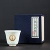 Taza maestra de jade de sebo para sala de estar, taza de té espesa de estilo chino, taza de degustación de té, taza de té de cerámica para el hogar con grabado gratuito, estilo retro