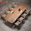 Escritorio de sala de estar Zen madera madera maciza mesa de conferencias rectangular comercial tablero grande mesa larga simple multifuncional