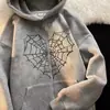 Telaraña colorida calle hip hop Gótico Harajuku y2g sudadera con cremallera negra mujer abrigo Harajuku suéter mujer