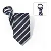 Corbata de Nuevo Estilo para Hombre de 8 cm Fácil de Usar, Corbata Perezosa de Rayas Rojas de Alta Gama, Diseño Personalizado Disponible, No Necesita Atar