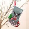 Meias de Natal, Sacolas de Presente de Natal, Meias Pequenas de Natal, Enfeites de Árvore de Natal, Itens Decorativos, Meias de Juta