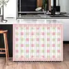 Cortina para Cubrir Gabinetes de Cocina Estilo Dibujo Lineal, Cortina para Cubrir Gabinetes, Cortina Decorativa para Gabinete de Estante de Almacenamiento con Velcro