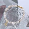Pulsera de perlas de lujo ligera de moda de verano transfronteriza para mujer, pulsera con colgante de estrella que combina con todo, joyería