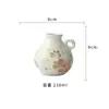 Vaso de Flores Cerâmico Criativo com Alça para Decoração de Móveis Internos Domésticos, Vaso para Flores Secas Ornamento Zen