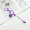 Nuevo llavero de campana de metal, llavero creativo de cuentas de colores caramelo para bricolaje, accesorio para mochila y equipaje, pequeño colgante