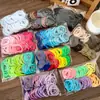 50 Peças de Argolas Coloridas Transfronteiriças para Toalha, Elásticos de Cabelo, Borrachinhas, Elásticos de Cabelo de Alta Elasticidade, Cordões de Cabelo para Bebê, Faixas de Cabeça