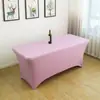 Capa Elástica para Mesa 1.8m Transfronteiriça para Casamentos e Banquetes ao Ar Livre em Hotéis, Capa de Mesa de Cocktail em Poliéster, Toalha de Mesa Retangular