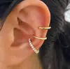 Lista de Novos Produtos da Amazon Brincos de Moda Feminina Anel Conjunto para Uma Orelha Brincos de Orelha Clips de Orelha Banhados a Cobre Ouro 14K Real