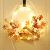 2026 Festival de la Cosecha de Otoño de Amazon Corona de Calabaza Simulada Fruta de Espuma Cadena Aro de Halloween Decoración Colgante de Pared