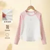Camiseta Interior Personalizada para Niñas para Primavera y Otoño, Camiseta de Algodón de Manga Larga para Niños, Sudadera Corta con Empalme para Niños Mayores