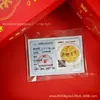 La capa superficial contiene 2 mg de oro, pegatina para teléfono de oro puro 999, tesoro "Hazte Rico", "Princesa, por favor hazte rica", pegatina para teléfono de pan de oro, personalizable