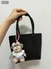 Bolso Tejido de Cesta de Verduras Estilo Japonés para Mujer Versátil Bolso de Hombro Cruzado Tote Bolso Cubo Bolso de Mamá Bolso para Lonchera