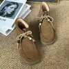 Botines Retro Hechos a Mano, Zapatos Casuales de Cordones de Piel de Vaca Gamuzada tipo Canguro, Nuevas Botas de Bosque Redondas de Otoño para Mujer