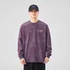 2026 Nuevo Otoño Camiseta de Manga Larga Estilo Retro Americano para Hombre Otoño 270g Peso Pesado Holgada Marca de Tendencia Lavado Tie-Dye Desgastado Hombre