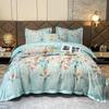 Juego de cuatro piezas de jacquard de algodón estilo europeo de algodón puro estampado funda de edredón sábanas juego de boda ropa de cama de alta gama regalo