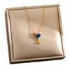 Moda transfronteiriça nova temperamento balão de ar quente dourado colar de cola corrente de clavícula de aço titânio joias personalizadas tendências atacado