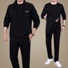 Traje esportivo masculino primavera e outono Roupas Novo extra grande casual esportivo Roupa de outono para pai de meia-idade terno casaco masculino