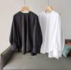 Camisas de Mujer de Color Sólido, Manga Larga, Cuello Redondo, Holgadas y Cómodas, Listas para Usar, a la Moda y Casual, Son Ceñidas y Elegantes