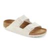 Sandalias para Hombre y Mujer, Pantuflas de Dos Correas con Doble Hebilla, Sandalias de Exterior sin Cierre, Cuero Genuino Suela de Corcho, Zapatos Estilo Birkenstock de Ante de Vaca