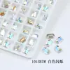 Dongzhou Crystal 6*4 Rectangular Octagonal Taladro Lujo Ligero Brillante Vidrio K9 Arte de Uñas Fondo Puntiagudo Diamante Accesorios para Pendientes