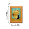 Marco de Foto Magnético de Madera de Doble Capa con Hada de Flores Hermosa Transfronteriza Sosteniendo un Gatito Imán para Refrigerador Vintage Decoraciones al por Mayor