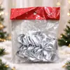 Enfeites de Árvore de Natal 5cm Laços de Veludo Vermelho de Natal Pacote com 12 Unidades Dourado, Prata e Vermelho Tecido Laços Pequenos