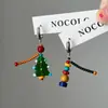 Pendientes Asimétricos Hechos a Mano de Nuevo Estilo Chino con Cuentas, Pendientes de Diseño Nicho para Mujer, Pendientes Geométricos Simples de Estilo Nacional