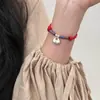 Nuevo Pulsera de Bloqueo de Paz Retro Estilo Chino para Mujer, Pulsera de Pareja de Amuleto de la Suerte Sólido Pequeño de Moda