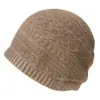Gorro de Cachemira 100% Puro para Mujer Nuevo Gorro de Lana Tejido Color Sólido Gorro de Punto Gorro para Ciclismo al Aire Libre Gorro para el Frío Gorro Cálido