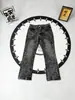 Jeans 517 con estampado de mármol de copo de nieve, estilo de corte limpio, ligeramente acampanados, pantalones versátiles para commuting para hombre, corte ajustado, lavados