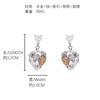 Brincos Originais Pequenos de Morango Rosa Doce com Diamante Agulha de Prata 925 Tarraxas Elegantes de Alta Qualidade Brincos Modernos Exquisitos