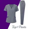 Ropa de Lavado a Mano Lista para Usar para Doctoras, Ropa Quirúrgica de Manga Corta para Enfermeras de Hospital de Mascotas, Ropa Elástica de Secado Rápido para Lavado a Mano