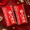 Envelopes vermelhos com carimbo dourado estilo chinês de Ano Novo, envelopes vermelhos de papel grosso texturizado, envelopes de bênção auspiciosa para cumprimentos de Ano Novo