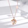 Colar de pérolas de aço titânio feminino com design de nicho, corrente de clavícula de ouro 18k, tremolo simples com joias da moda para combinar